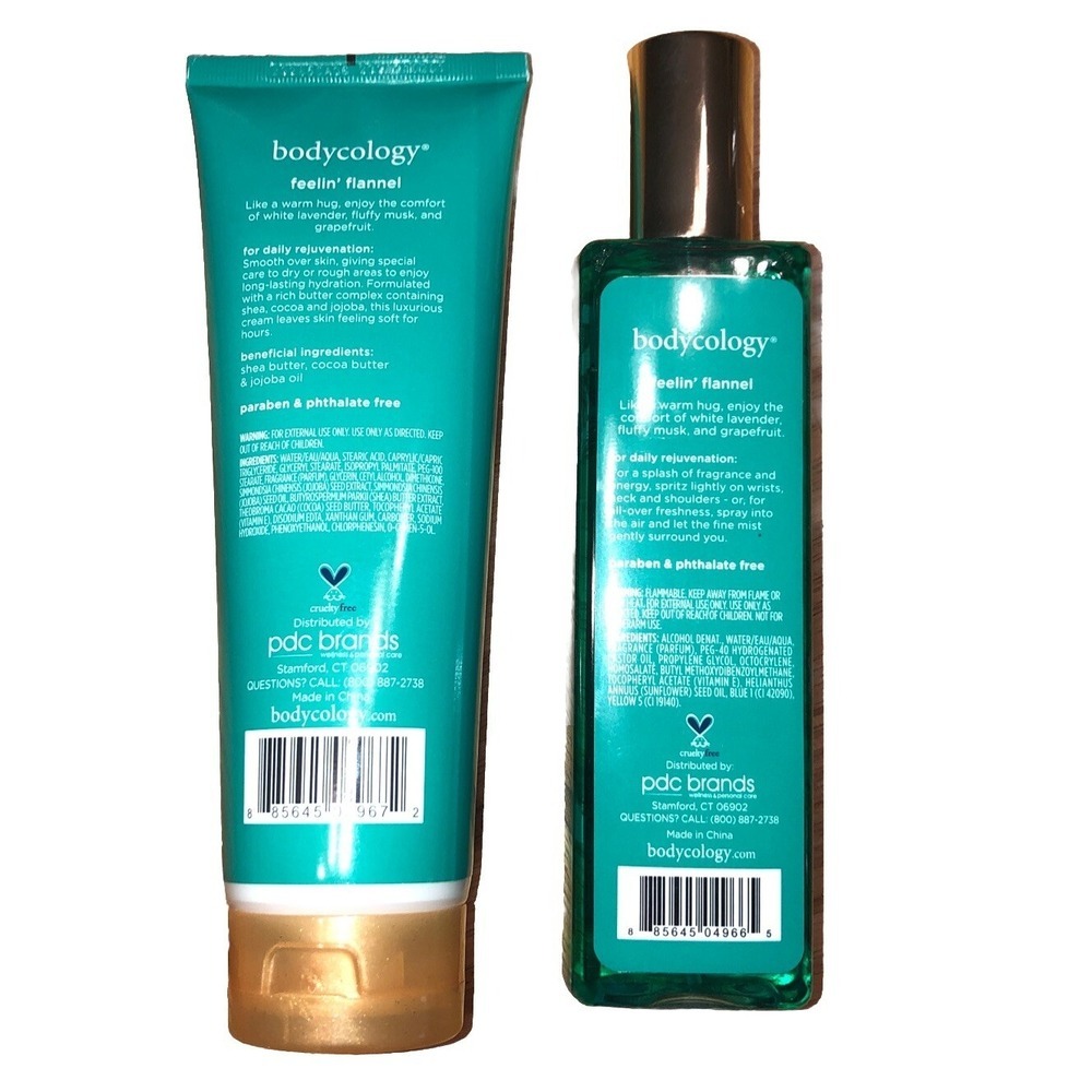 Bodycology Limited Edition 'Feelin Flannel' Body Cream & Fragrance Mist 8 Oz Set - Picture 2 of 2
